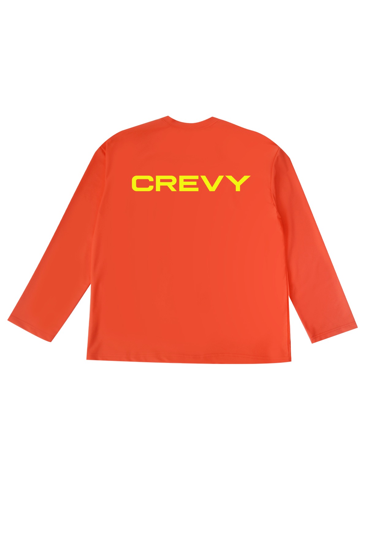 로고 오버핏 래쉬 긴팔 티셔츠 (red orange)