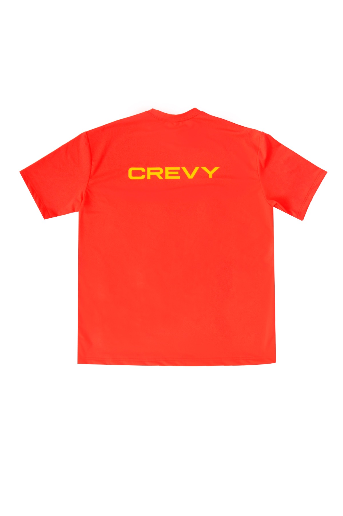 로고 오버핏 래쉬 반팔 티셔츠 (red orange)