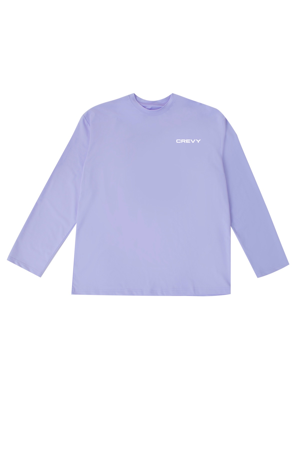 로고 오버핏 래쉬 긴팔 티셔츠 (light purple)